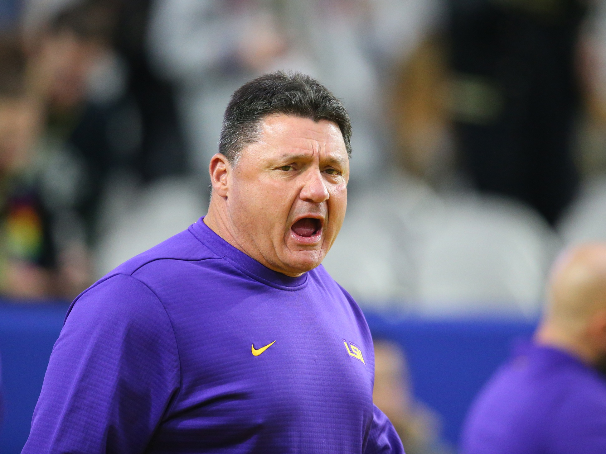 High Quality Ed Orgeron LSU Blank Meme Template