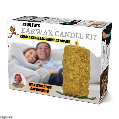 great christmas gift | KEWLEW'S; EARWAX CANDLE KIT; CREAT A CANDLE AS UNIQUE AS YOU ARE; WAX EXTRACTION
CAP INCLUDED | image tagged in gag gift,meme,kewlew | made w/ Imgflip meme maker