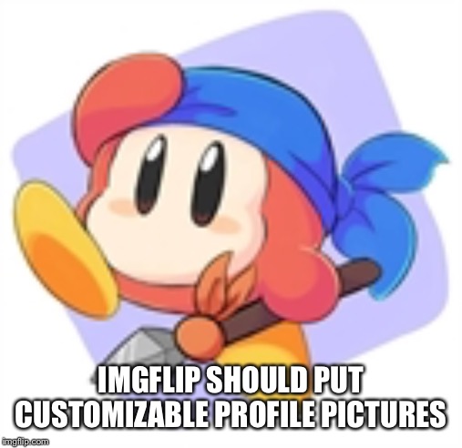 Do you guys agree? | IMGFLIP SHOULD PUT CUSTOMIZABLE PROFILE PICTURES | image tagged in profile picture | made w/ Imgflip meme maker
