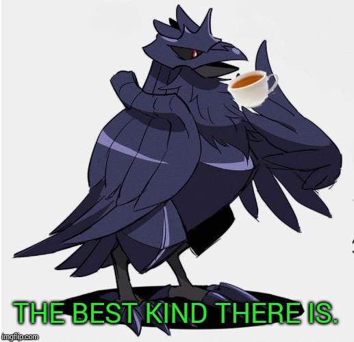 The_Tea_Drinking_Corviknight | THE BEST KIND THERE IS. | image tagged in the_tea_drinking_corviknight | made w/ Imgflip meme maker