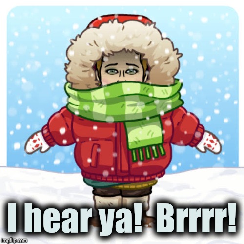 Brrr | I hear ya!  Brrrr! | image tagged in brrr | made w/ Imgflip meme maker
