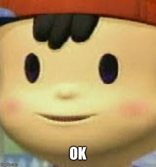 Ness Face | OK | image tagged in ness face | made w/ Imgflip meme maker