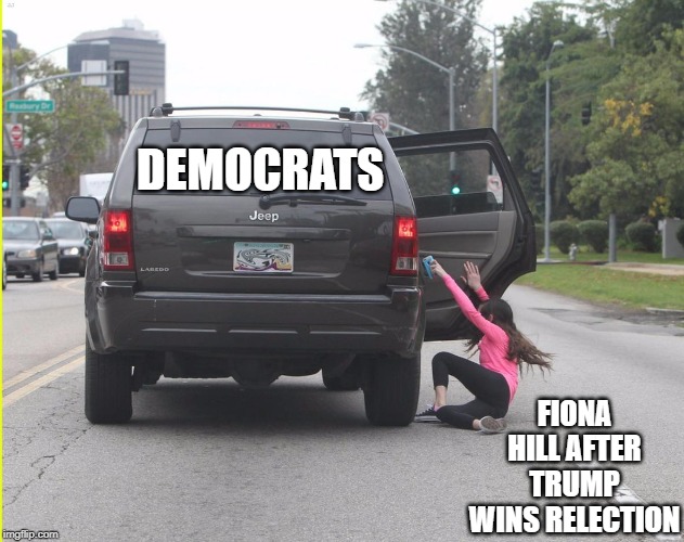 We squeezed all the political mileage we could out of you - Now it's time to dump you like the Kavanaugh accusers | DEMOCRATS; FIONA HILL AFTER TRUMP WINS RELECTION | image tagged in maga,trump,trump/pence2020,democrat,impeachment inquries,politics | made w/ Imgflip meme maker