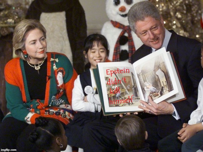 clinton xmas | image tagged in jeffrey epstein,epstein,clintons,christmas | made w/ Imgflip meme maker