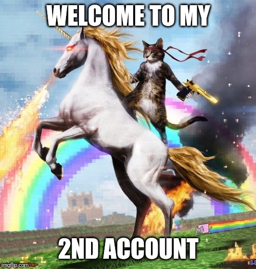 Welcome To The Internets | WELCOME TO MY; 2ND ACCOUNT | image tagged in memes,welcome to the internets | made w/ Imgflip meme maker