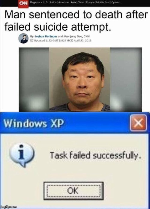 image tagged in task failed successfully | made w/ Imgflip meme maker