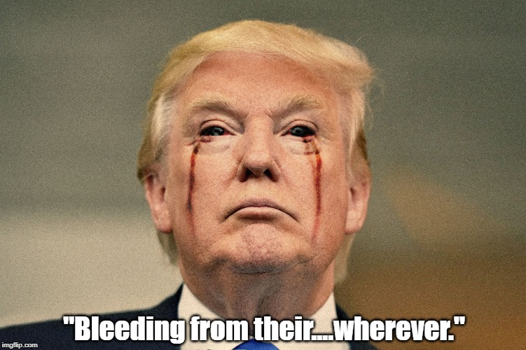"Bleeding from their....wherever." | made w/ Imgflip meme maker