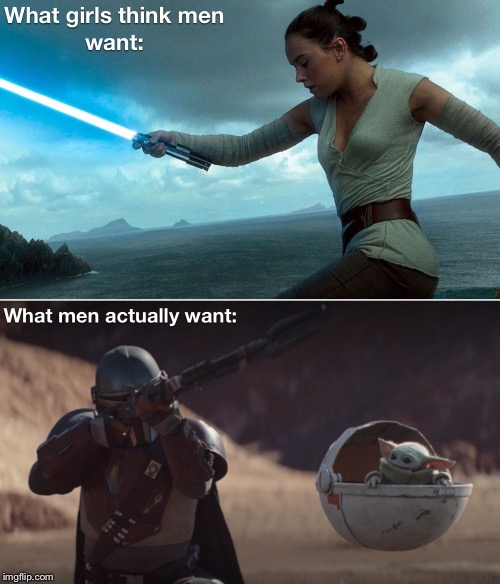 What true Star wars fans want. | image tagged in babyyoda,the mandalorian,star wars,star wars yoda,rey,what do we want | made w/ Imgflip meme maker