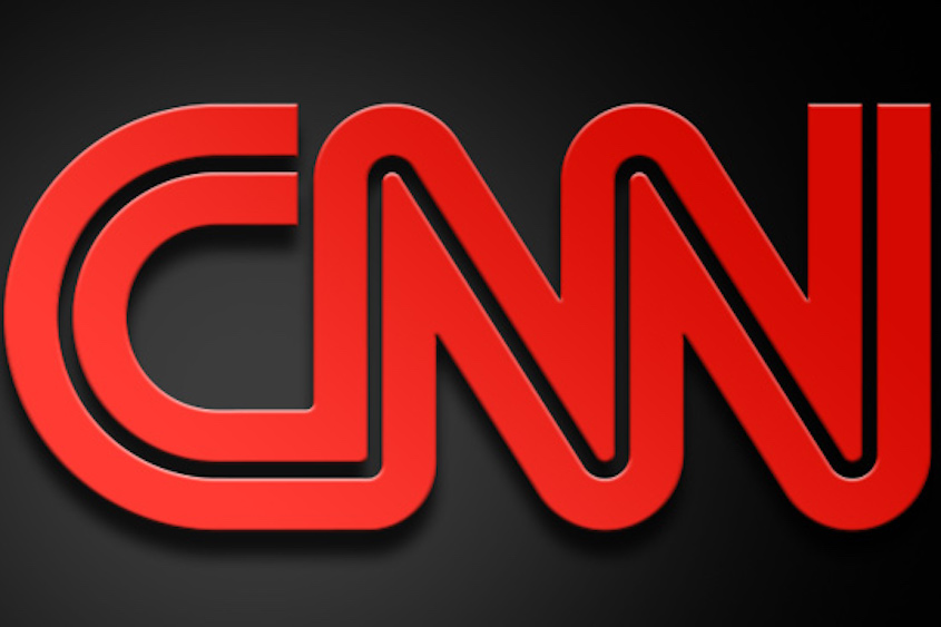 CNN logo - red on black Blank Meme Template