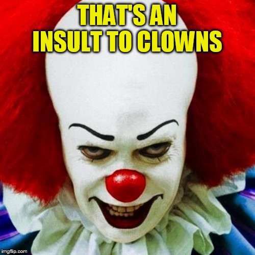 Pennywise | THAT'S AN INSULT TO CLOWNS | image tagged in pennywise | made w/ Imgflip meme maker