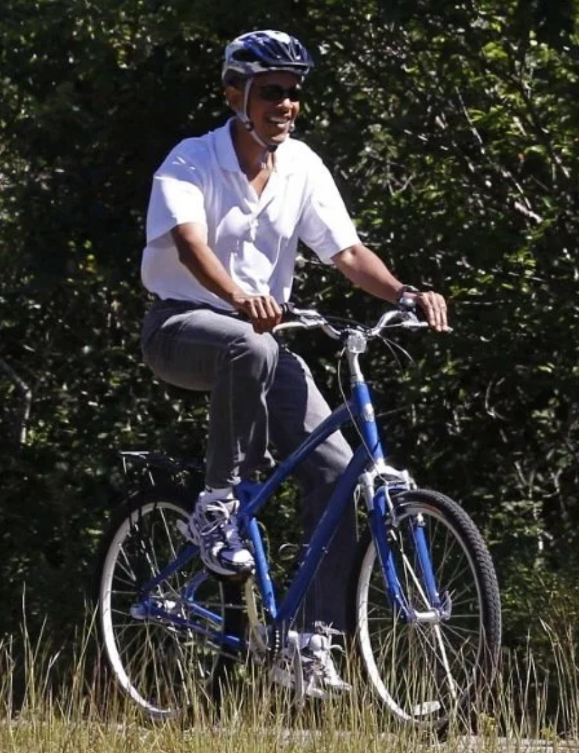 High Quality Obama bike witch music Blank Meme Template