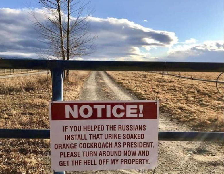 High Quality Trump warning sign rural Blank Meme Template