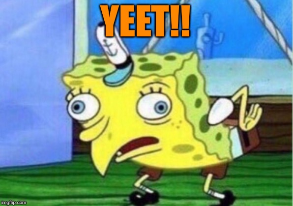 Mocking Spongebob Meme | YEET!! | image tagged in memes,mocking spongebob | made w/ Imgflip meme maker