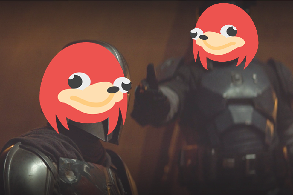 Mandalorian Knuckles Blank Meme Template