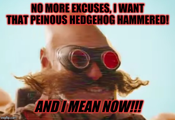 Pingas 2019 | NO MORE EXCUSES, I WANT THAT PEINOUS HEDGEHOG HAMMERED! AND I MEAN NOW!!! | image tagged in pingas 2019,memes,peinous,pingas,funny memes,pingas memes | made w/ Imgflip meme maker