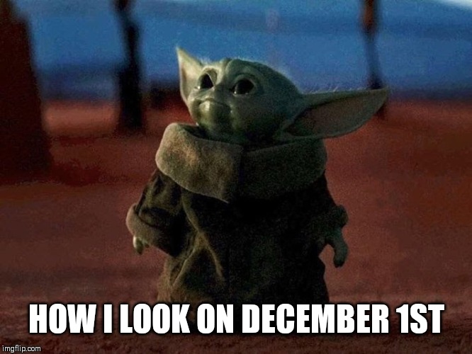 The Day After No Shave November | HOW I LOOK ON DECEMBER 1ST | image tagged in no shave november,yoda,beard | made w/ Imgflip meme maker