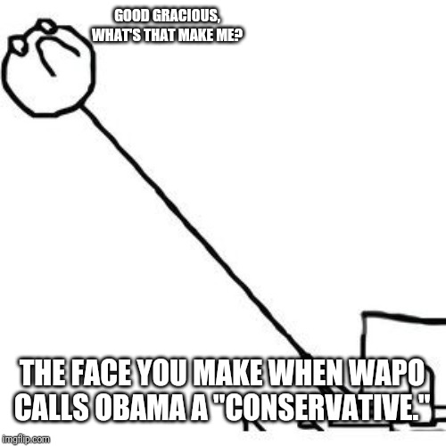 Reference: https://www.washingtonpost.com/outlook/2019/11/22/barack-obama-conservative/?arc404=true | GOOD GRACIOUS, WHAT'S THAT MAKE ME? THE FACE YOU MAKE WHEN WAPO CALLS OBAMA A "CONSERVATIVE." | image tagged in long neck,memes,obama,washington post,conservative,wut | made w/ Imgflip meme maker