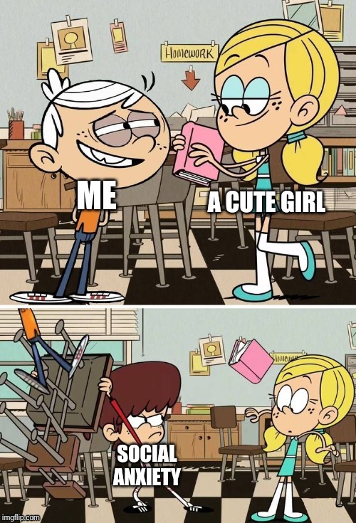 Anxiety | image tagged in funny,the loud house | made w/ Imgflip meme maker