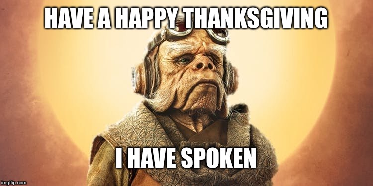 HAVE A HAPPY THANKSGIVING; I HAVE SPOKEN | image tagged in the mandalorian,thanksgiving | made w/ Imgflip meme maker