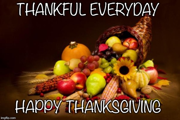 Thanksgiving | THANKFUL EVERYDAY; HAPPY THANKSGIVING | image tagged in thanksgiving | made w/ Imgflip meme maker
