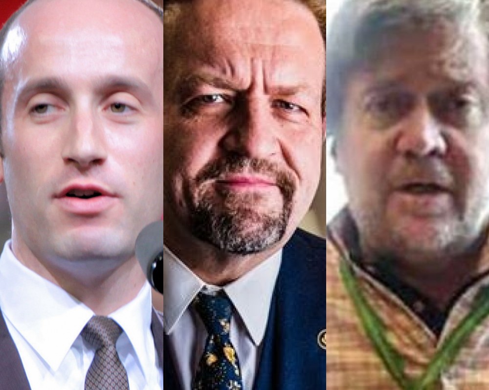 Miller,Gorka and Bannon, Trump's intellectual heavyweights Blank Meme Template