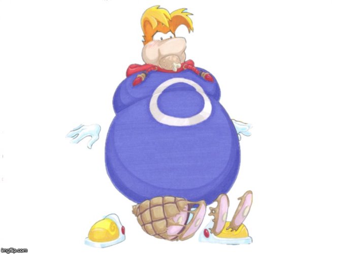 rayman | image tagged in fat rayman,fat | made w/ Imgflip meme maker
