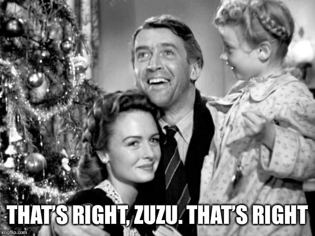 it's a wonderful life | THAT’S RIGHT, ZUZU. THAT’S RIGHT | image tagged in it's a wonderful life | made w/ Imgflip meme maker