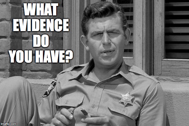 Andy Griffith trump  | WHAT EVIDENCE DO YOU HAVE? | image tagged in andy griffith trump | made w/ Imgflip meme maker