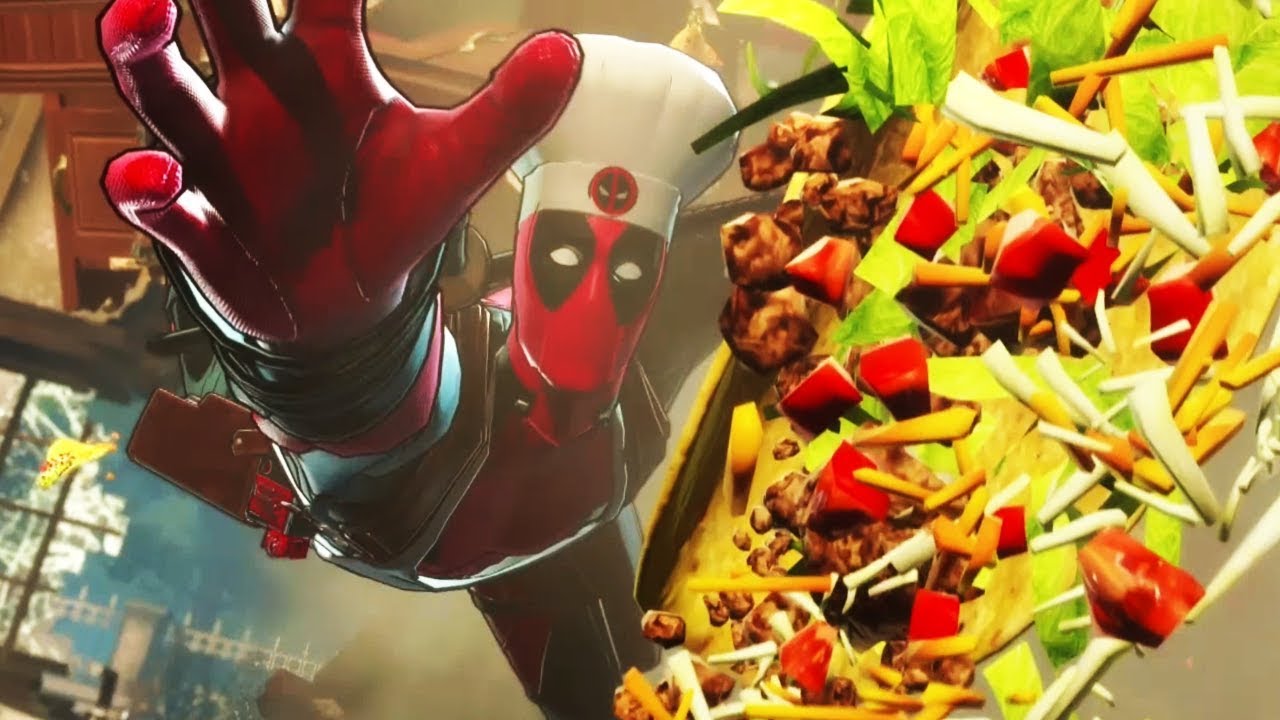 High Quality Deadpool in Taco Tuesday Massacre Blank Meme Template