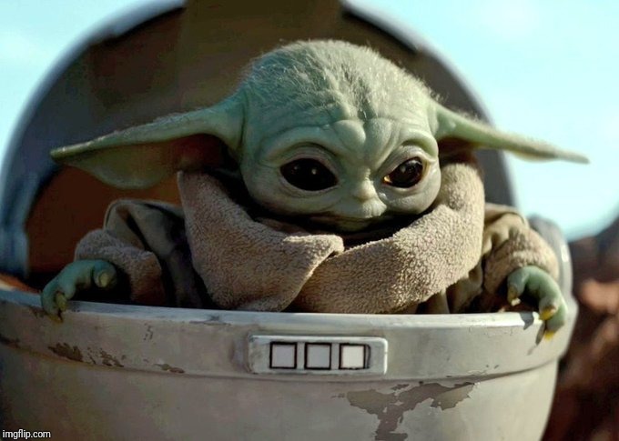 baby yoda looking down | image tagged in baby yoda looking down | made w/ Imgflip meme maker