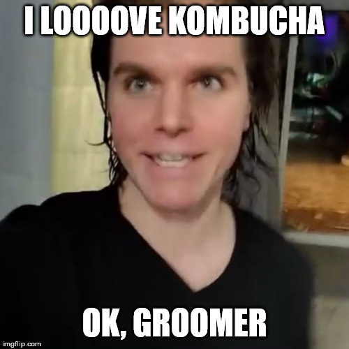 The Kombucha Kid | I LOOOOVE KOMBUCHA; OK, GROOMER | image tagged in onision | made w/ Imgflip meme maker