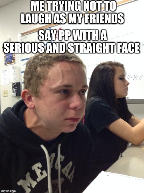 Hold fart | ME TRYING NOT TO LAUGH AS MY FRIENDS; SAY PP WITH A SERIOUS AND STRAIGHT FACE | image tagged in hold fart | made w/ Imgflip meme maker