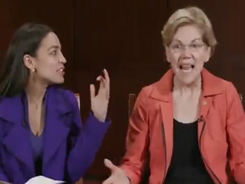 AOC and Elizabeth Warren Blank Meme Template