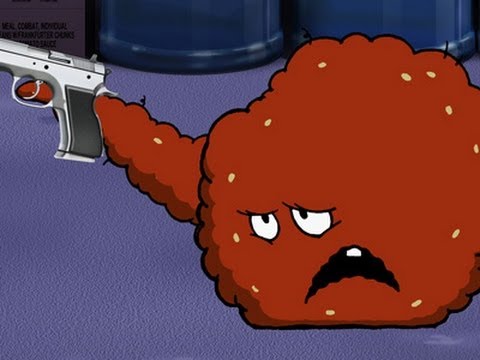 High Quality Meatwad with a gun Blank Meme Template