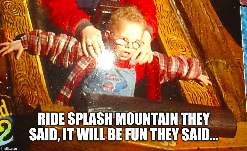Splash Mountain Fright | RIDE SPLASH MOUNTAIN THEY SAID, IT WILL BE FUN THEY SAID... | image tagged in splash mountain fright | made w/ Imgflip meme maker