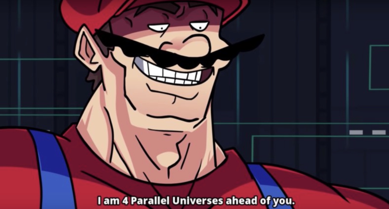 Four Parallel Universes Ahead Blank Meme Template