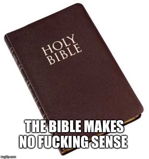 Not an attack on Christians. Just facts. What is Your Opinion?  | THE BIBLE MAKES NO F**KING SENSE | image tagged in holy bible,nonsense,debate,christianity,dumb,why | made w/ Imgflip meme maker