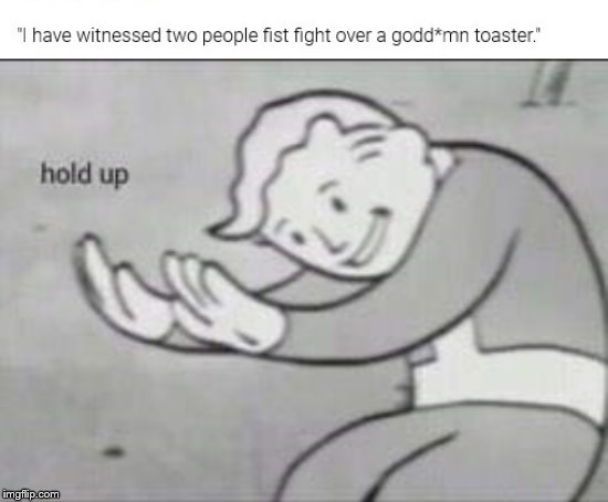 image tagged in fallout hold up | made w/ Imgflip meme maker