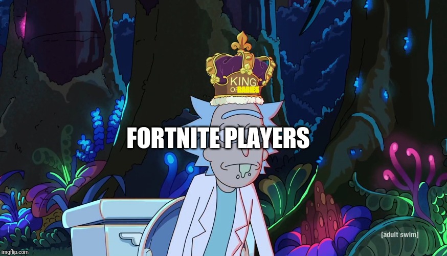 King of Shit | BABIES; FORTNITE PLAYERS | image tagged in king of shit | made w/ Imgflip meme maker