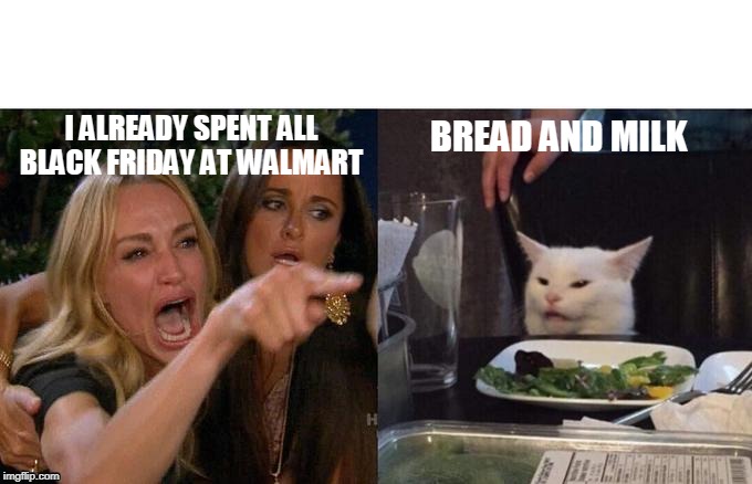 Мем с белым котом и девушками Woman Yelling At Cat Meme - Imgflip