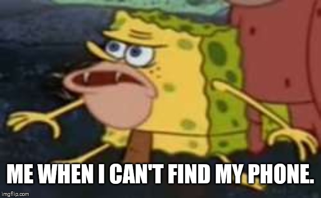 Spongegar |  ME WHEN I CAN'T FIND MY PHONE. | image tagged in memes,spongegar | made w/ Imgflip meme maker
