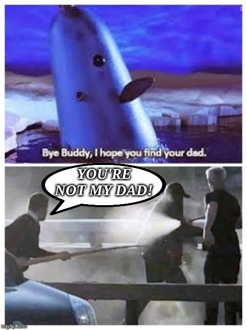 Narwhal v Narwal v Terrorist | YOU'RE NOT MY DAD! | image tagged in narwhal,london,polish,chef,boss | made w/ Imgflip meme maker
