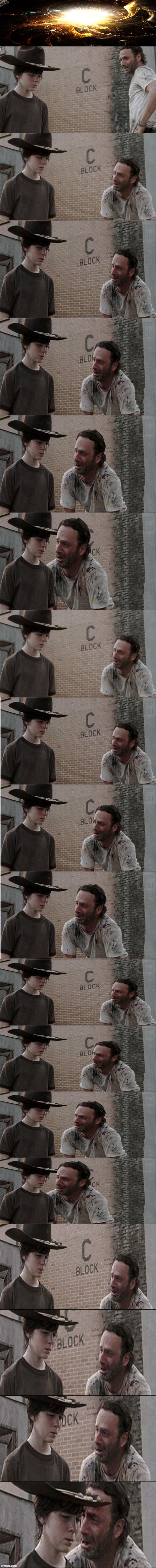 High Quality Rick and Carl (Obnoxiously Long Template Version) Blank Meme Template