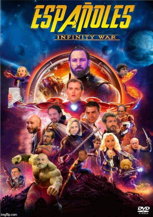 España Infinity war | image tagged in memes,politica,infinity,infinity war,abascal,espana | made w/ Imgflip meme maker