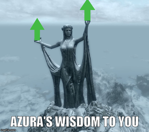Azura's up vote Blank Meme Template