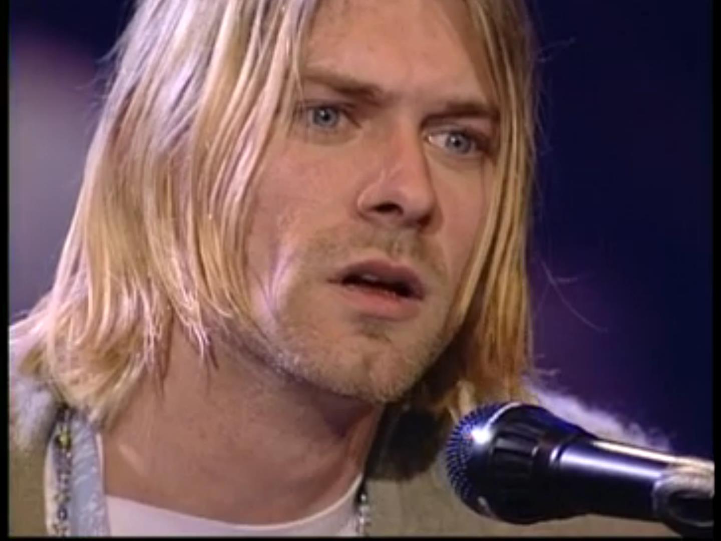 High Quality Kurt Cobain Look Blank Meme Template