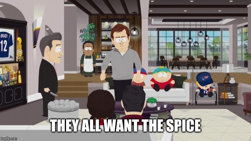 THEY ALL WANT THE SPICE | image tagged in tom brady,south park | made w/ Imgflip meme maker