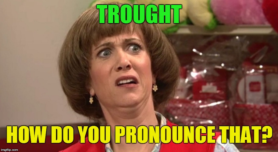 TROUGHT HOW DO YOU PRONOUNCE THAT? | made w/ Imgflip meme maker