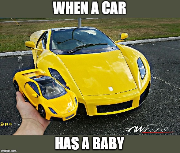 Reproduction | WHEN A CAR; HAS A BABY | image tagged in car,cars,meme | made w/ Imgflip meme maker