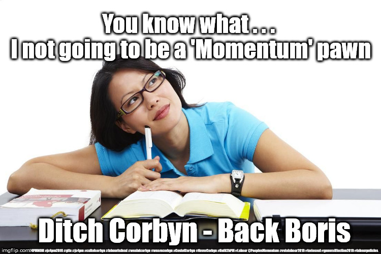 More Education - less socialist indoctrination | You know what . . . 
I not going to be a 'Momentum' pawn; Ditch Corbyn - Back Boris; #JC4PMNOW #jc4pm2019 #gtto #jc4pm #cultofcorbyn #labourisdead #weaintcorbyn #wearecorbyn #CostofCorbyn #NeverCorbyn #Unfit2bPM #Labour @PeoplesMomentum #votelabour2019 #toriesout #generalElection2019 #labourpolicies | image tagged in brexit election 2019,brexit boris corbyn farage swinson trump,jc4pmnow gtto jc4pm2019,cultofcorbyn,corbyn unfit2bpm,momentum stu | made w/ Imgflip meme maker
